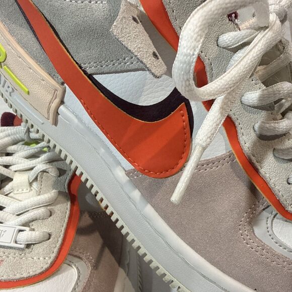 Nike Air Force 1 Shadow Low Trainers US8.5/UK/EU40 CU8591-600 Orange Pearl - Picture 10 of 11